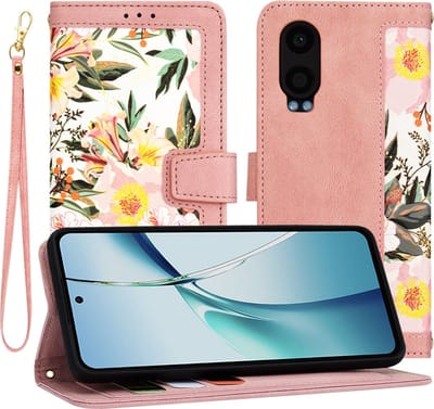 Hoesje geschikt voor OnePlus Nord CE 4 Lite - Techsuit FlipCraft Book Wallet Case met koord - Sweetheart Pink