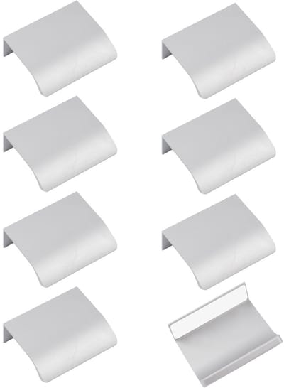 Dailygoods- Vingerranden Set van 8 - Zelfklevend - Aluminiumlegering - Onzichtbare Kledingknoppen - 50 mm - Modern Design - Ladehandvat