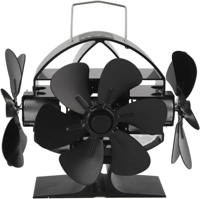 ZMR® Houtkachel Ventilator - Houtkachel - Kachelventilator - Zwart - 21cm x 18cm x 13cm