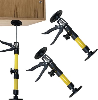 Verstelbare Plafondsteun, Set van 2, 31 tot 59 cm, Telescopische Stang, 40 kg Draagvermogen, Ideaal voor Kast- en Deuraansluitingen