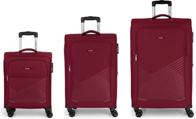 Gabol Juego 4 wielen Kofferset 3-delig - Zachte bagage - TSA slot - burdeos