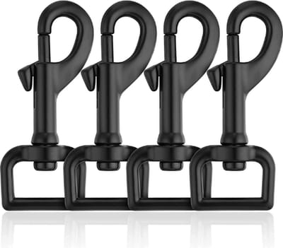 XYZ Goods - Musketonhaak - Hondenriem Haak - 55mm - Stevig - Zwart - 4 Stuks