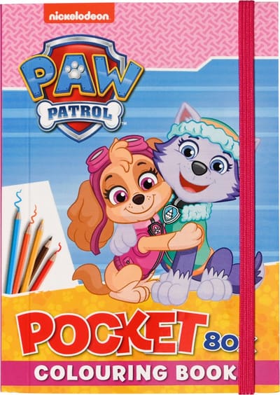 Pocket kleurboek met elastiek Paw Patrol - Roze
