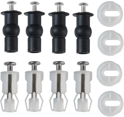 8 stuks toiletbrilbevestigingen, bevestiging voor wc-bril, toiletbril, bevestigingsschroeven, toiletbrilbevestigingsset, rubberen groefbevestiging voor toiletbril, fixing toiletbril