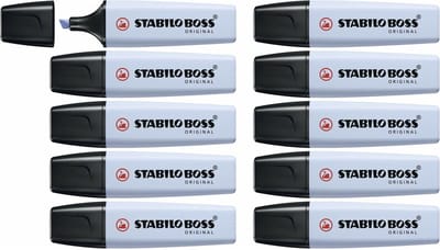 STABILO BOSS ORIGINAL - Markeerstift - Pastel - Babyblauw - Doos 10 Stuks