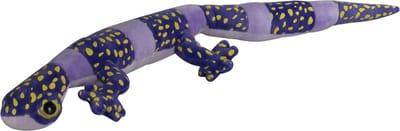 Nature Planet Arizona Gekko Hagedis Knuffel - pluche - paars/zwart - 62 cm - knuffeldier