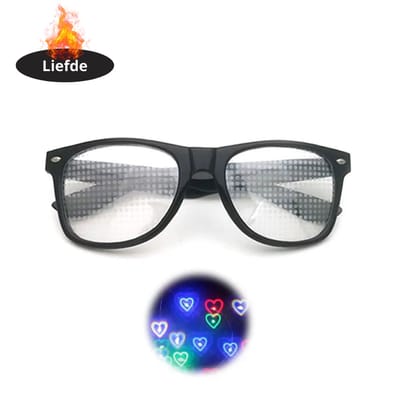 Bovista - Festival Bril - Rave - Space - Techno - Freaky Glasses - Heren - Dames - Zonnebril - Transparante lens liefde