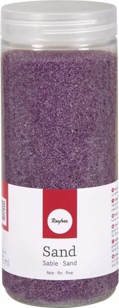 Fijn decoratie zand lila 475 ml - decoratie - zandkorrels / knutselmateriaal