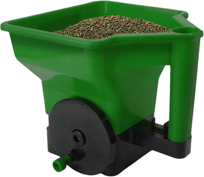 Handstrooier - Draagbare strooier Tuingereedschap - Gazon Bemesten - Nauwkeurig Strooibeeld - 26 x 26 x 25.5 cm - Grijs