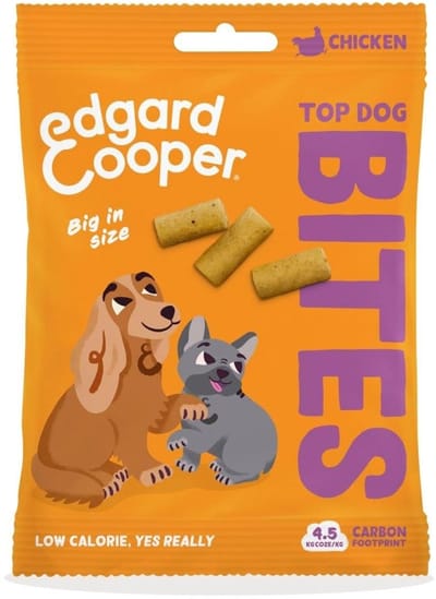 Dailygoods - Edgard Cooper Natuurlijke Hondensnacks – Kip Top Dog Bites, 50 g, Graanvrij