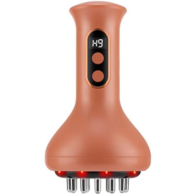 USB Oplaadbare Meridian Borstel Lichaam Schraap Massager Microstroom Vibratie Hete Kompres Lymfedrainage