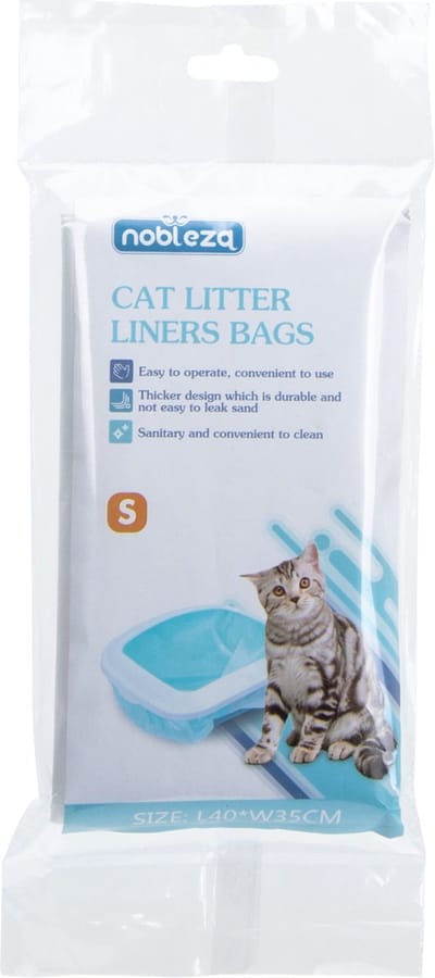 Nobleza Kattenbakzakken - Zakken voor kattenbak - 12 stuks - 40x35 cm - Transparant