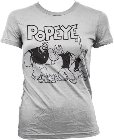 Popeye Dames Tshirt -S- Group Wit