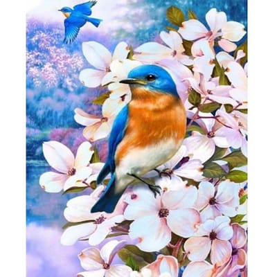 Diamant borduurwerk bloem vogel 5d diamant schilderij volledige ronde strass foto 20X30CM