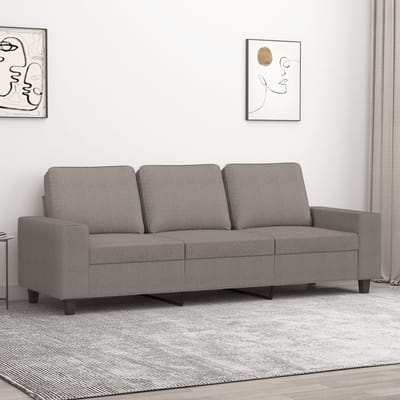vidaXL - Driezitsbank - 180 - cm - stof - taupe