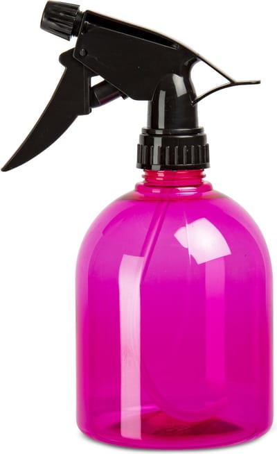 Plasticforte Plantenspuit - 500 ml - transparant roze - verstuiver - 18 cm - kunststof