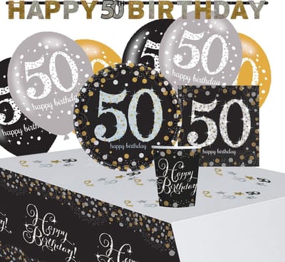 Amscan Sparkling Celebration 50 verjaardag pakket