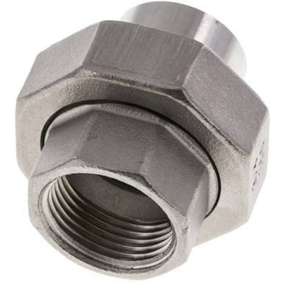 Rechte Koppeling Rp3/8 '' Binnendraad X 17.2mm Laseind RVS Vlakke Afdichting PTFE 150bar