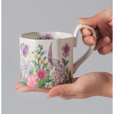 Tasses Tulipe Rétro Polonaises Peintes à la Main Cadeaux d'Anniversaire Haut de Gamme Tasses Souvenir Tasses à Café en Céramique 301-400ml