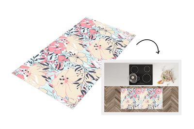 Keukenloper - Loper keuken - Vintage - Bloem - Roze - Patronen - 120x60 cm - Keukenloper vinyl