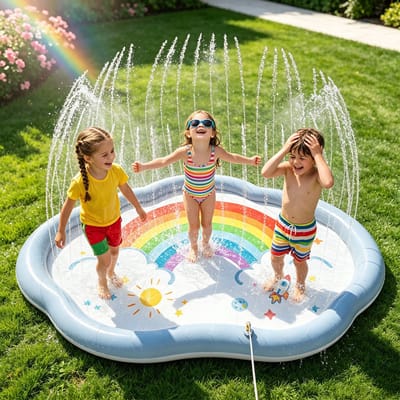 EagleStone Antislip Watermat met Sproeier - Splash Pad voor Kinderen & Honden - 200 cm