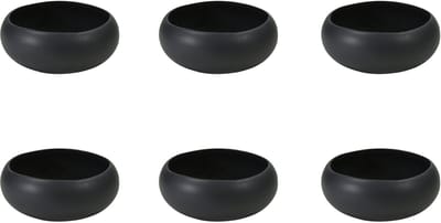 Medard de Noblat - Oslo Black - Kleine Kom 12 cm - 6 delig - Stoneware