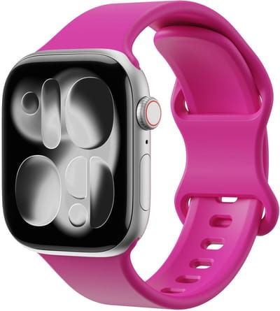 SBG Siliconen Bandje Geschikt voor Apple Watch 1/2/3/4/5/6/7/8/9/10/11/SE - 38/40/41/42MM - Horlogebandje Hot Pink