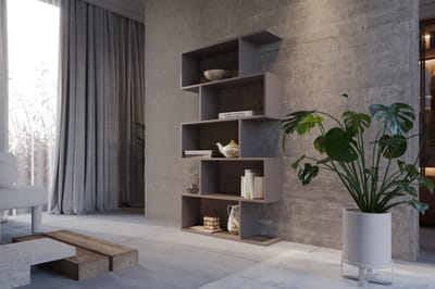 Meubel Square - Boekenkast DIAMOND - Donkergrijs - Opbergkast - Boekenplank