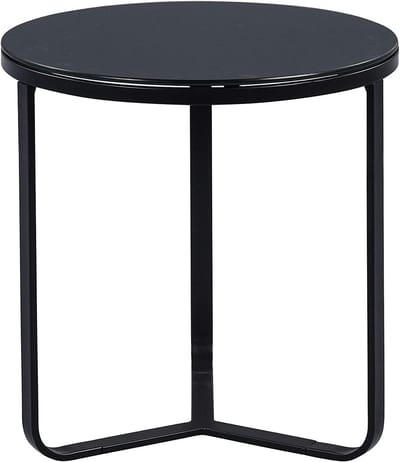 Ronde Salontafel Zwart Glas - Modern Design Ø50cm