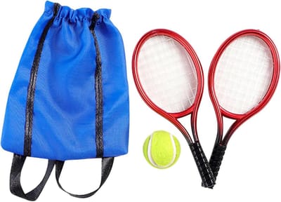 Miniatuur Tennisset - Poppenhuis Decoratie - Bureau Accessoire - Realistisch Ontwerp - 1:12 Schaal - Meerdere Kleuren