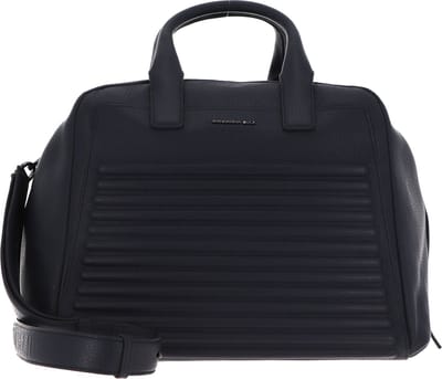 MANDARINA DUCK Leren Handtas Schoudertas I-Con Tote Dress Blue Blauw