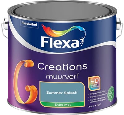 Flexa - Creations Muurverf Extra Mat - Summer Splash - Mengverf - 2,5 L