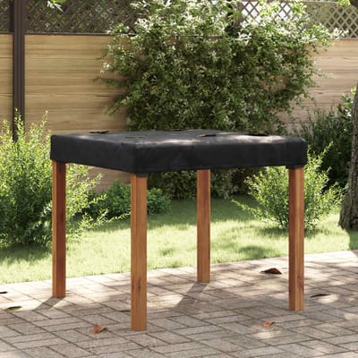 vidaXL - Tafel - Dekking - 92 - x - 92 - x - 15 - cm - Vierkant - Waterdicht - Zwart