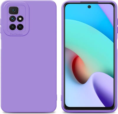 Cadorabo Hoesje geschikt voor Xiaomi RedMi 10 in FLUID LICHT PAARS - Beschermhoes gemaakt van flexibel TPU silicone Cover Fluid Case