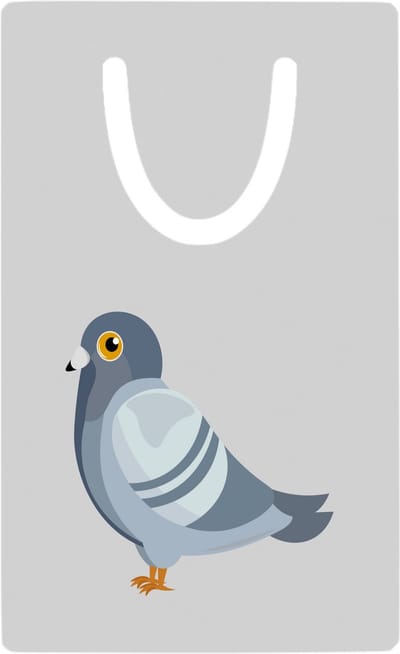Hacebo® - Duif metalen boekenlegger - Vogels - Dieren liefhebbers - Dieren - cadeau Bladwijzer boekenleggers - 7.6 cm x 5cm