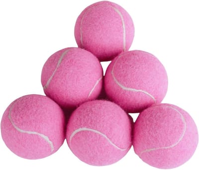 Trainingstennisballen - Oefenballen - Hondenspel - Hoge elasticiteit - 6 stuks 6.4cm - Diep Roze