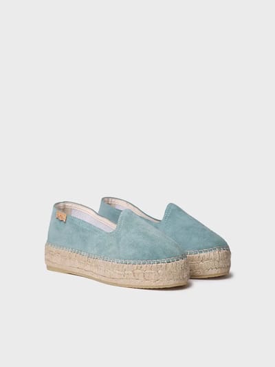 Gesloten espadrille voor dames van suède met jute zool | KEIRA
