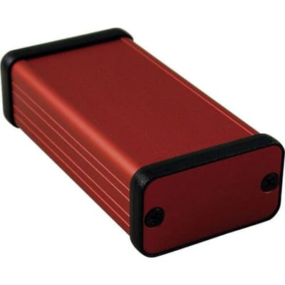 Hammond Electronics 1455D801RD Profielbehuizing 80 x 45 x 25 Aluminium Rood 1 stuk(s)