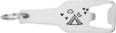 Akyol - kamperen flesopener - Kamperen - mensen die kamperen kampeerders - natuur, tent, kampvuur, buitenleven, avontuur. - 105 x 25mm