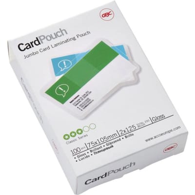Lamineerhoes gbc club card 75x105mm 2x125micron 100 stuks