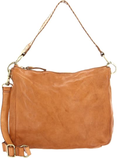CAMPOMAGGI Leren Schoudertas Shoulder Bag Cammello Bruine