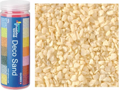 Decoratie zand/kiezels - creme - 500gr - zandkorrels - mini steentjes - 2 tot 6 mm