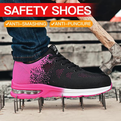 Lichtgewicht Veiligheidsschoenen Dames Heren Luchtkussen Werksneakers Stalen Neus Schoenen Bouw Veiligheidslaarzen Anti-verplettering Werkschoenen 38