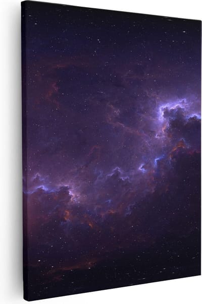Artaza Canvas Schilderij Sterren - 40x50 cm - Wanddecoratie Ruimte - Muurdecoratie Nevel - Kamer Accessoires Woonkamer