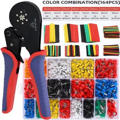 Krimptang Adereindhulzen adereindhulstang Toolkit Kabelschoenen 0,25 -10,00 Mm²