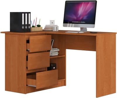 Hoekbureau Links B16 / Computerbureau / Computer Tafel / Bureautafel Rechts / Els / 124 x 77 x 85 cm