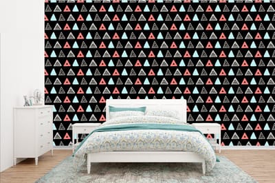 Behang - Fotobehang Jongens - Design - Driehoek - Breedte 385 cm x hoogte 240 cm