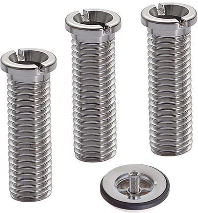 Dailygoods- Holle Schroeven Set - Roestvrij Staal - Afmetingen M12 x 15 x 30 mm - Geschikt voor Keukenspoelbak - Duurzaam - Hoogwaardige Materialen - Afvoerstop