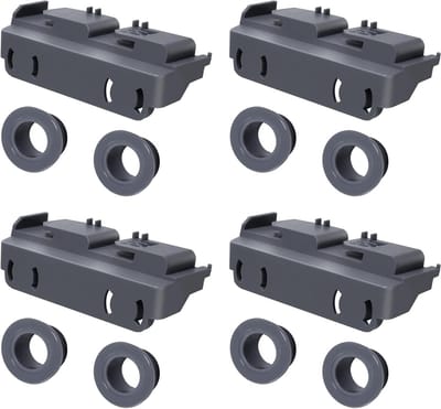 Vaatwasser Onderdelen Set - Draagrail Wieltjes - Vaatwasser Reparatie - Eenvoudige Installatie - 5 inch x 2 inch - Grijs