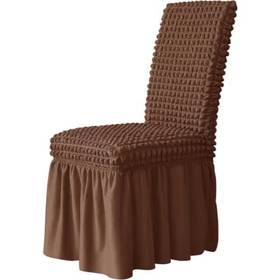 1 stuks Seersucker Stoelhoes Voor Eetkamer Banketstoel Hoes Stretch Stoelhoes met Rok Elastisch Bruiloftsstoel Decor 1PC chair cover
